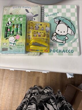 Kids Stationery Set — Mint Green, Pochacco